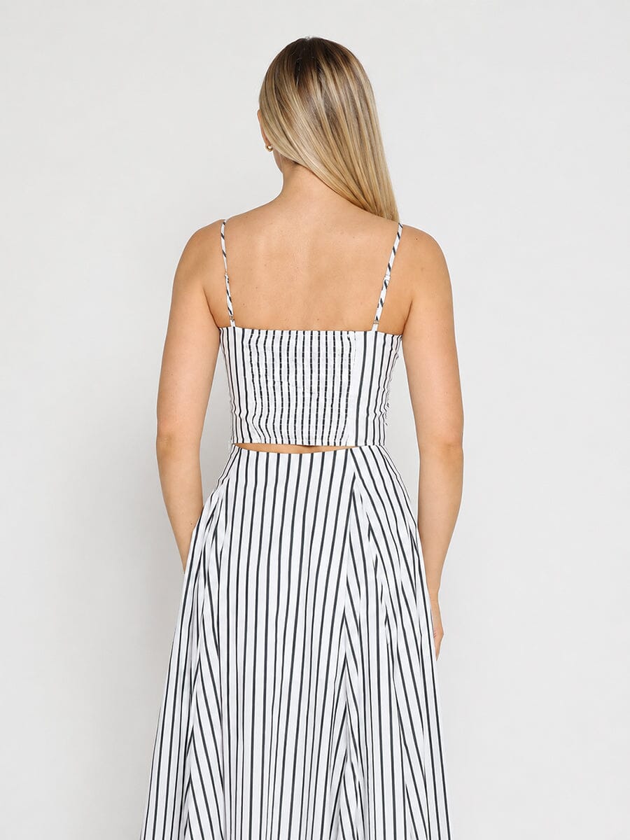 Gracia Fashion Women's Striped Bralette Top