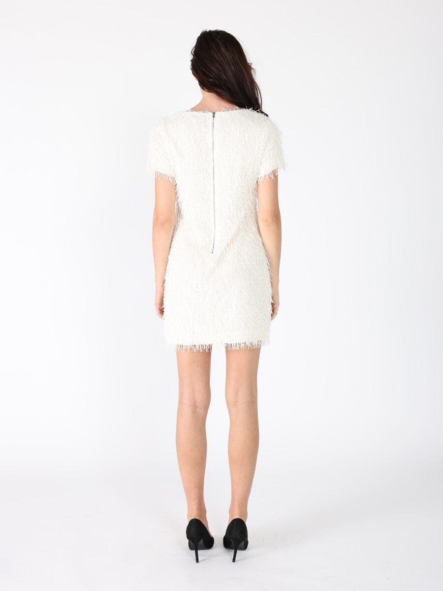 Gracia Fashion Women's Tinsel Fringe Style mini dress