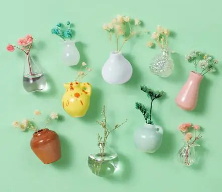 Plant Ceramic Vase Fridge Magnets