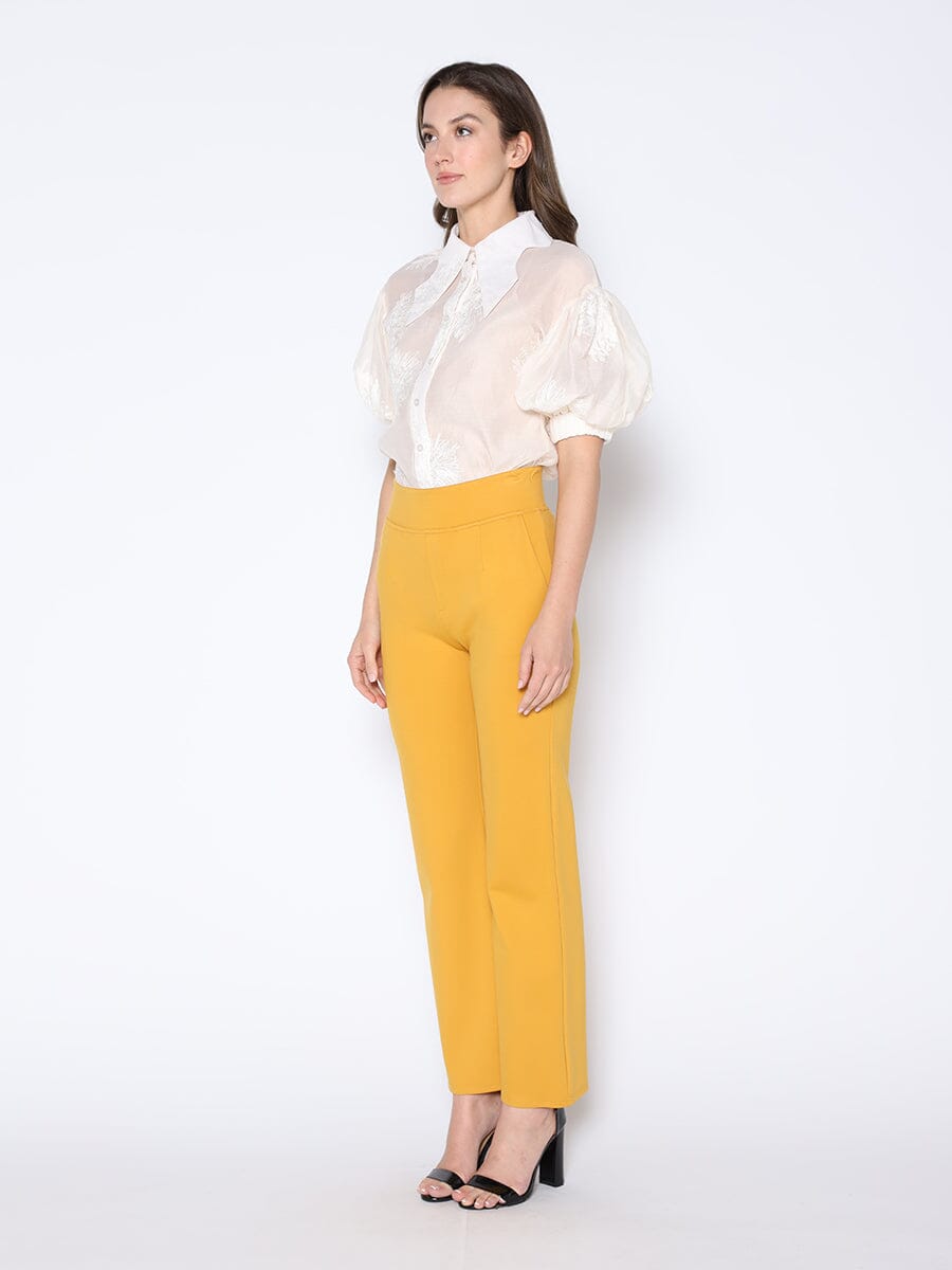 Gracia Fashion Women's Waist Band Stretched Fitted Pants