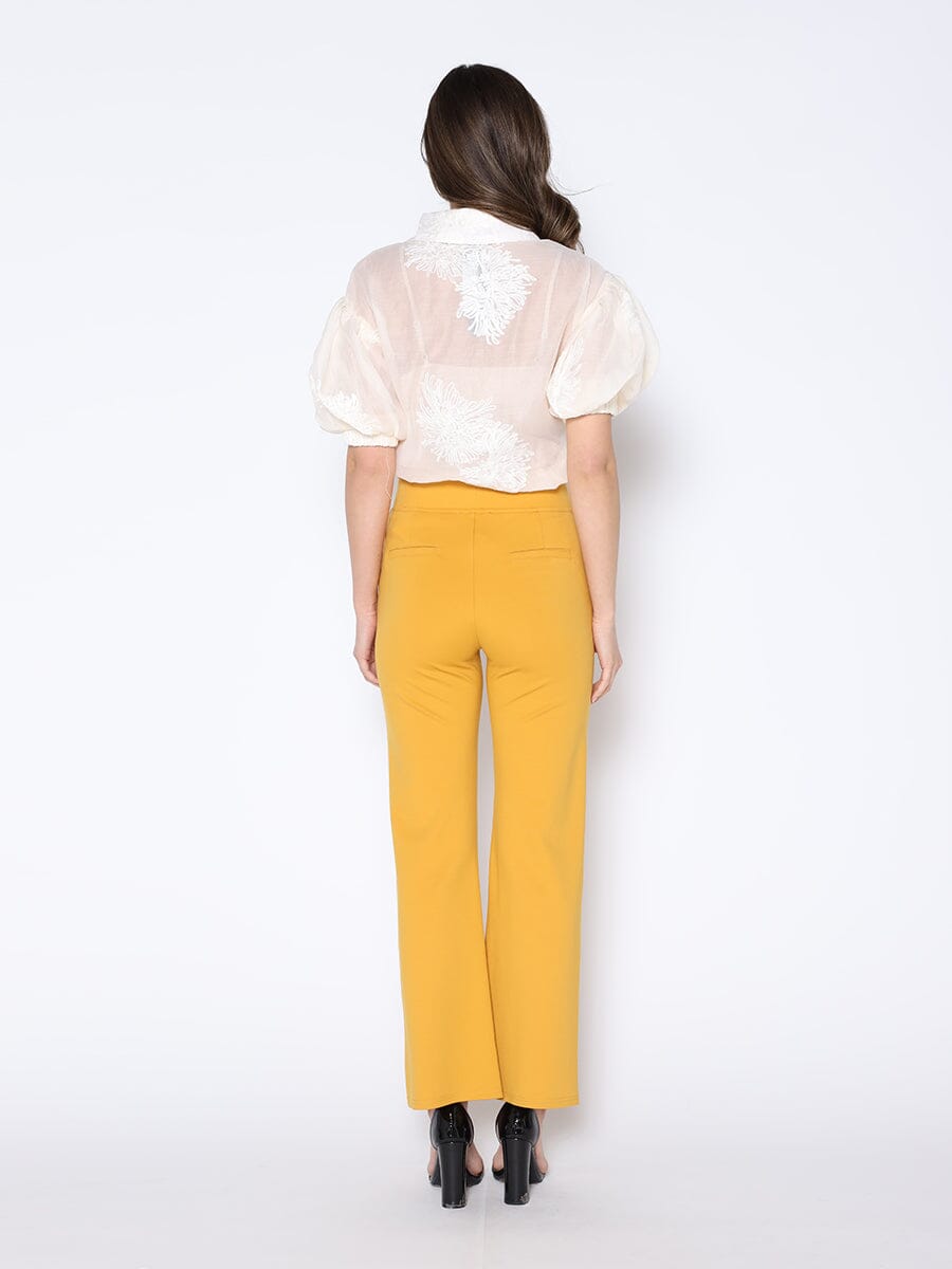 Gracia Fashion Women's Waist Band Stretched Fitted Pants