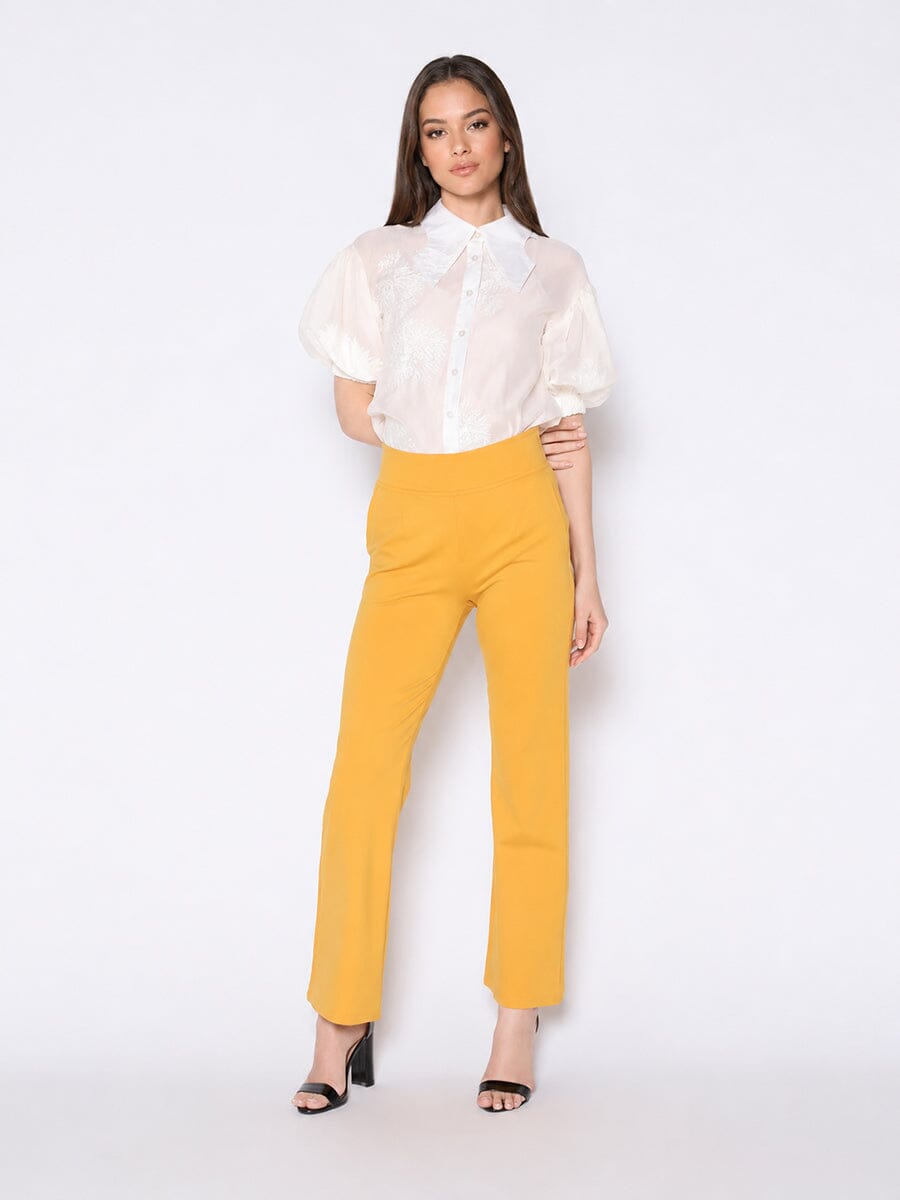 Gracia Fashion Women's Waist Band Stretched Fitted Pants