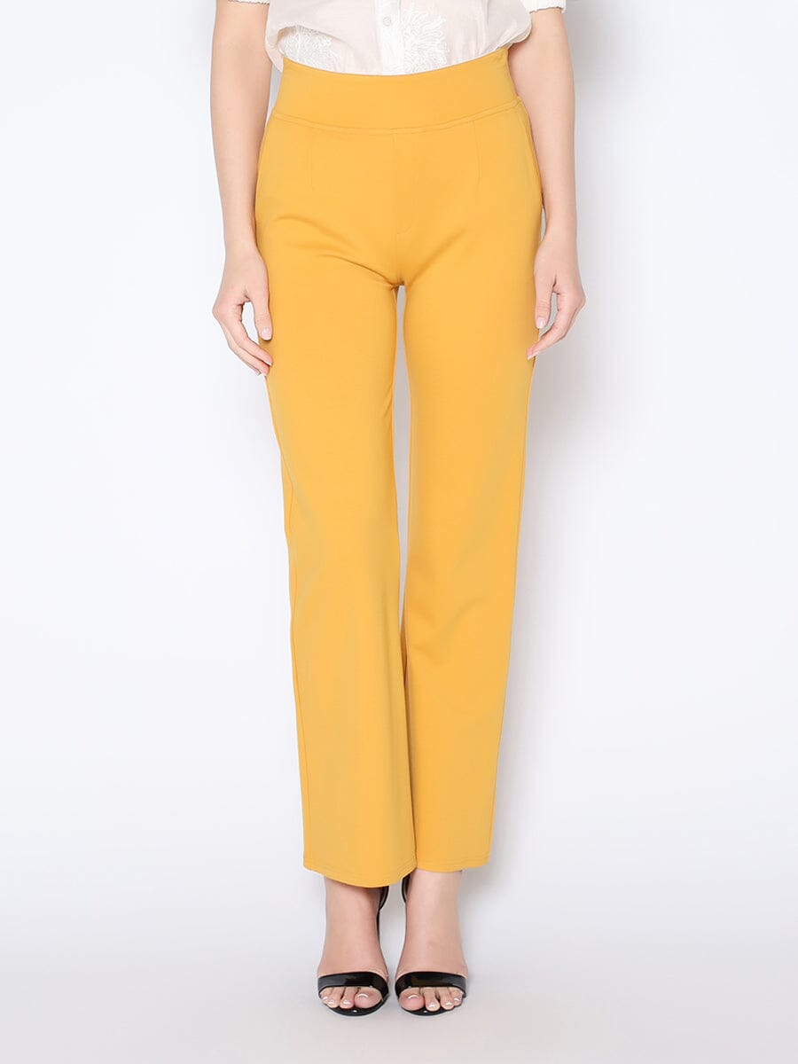 Gracia Fashion Women's Waist Band Stretched Fitted Pants