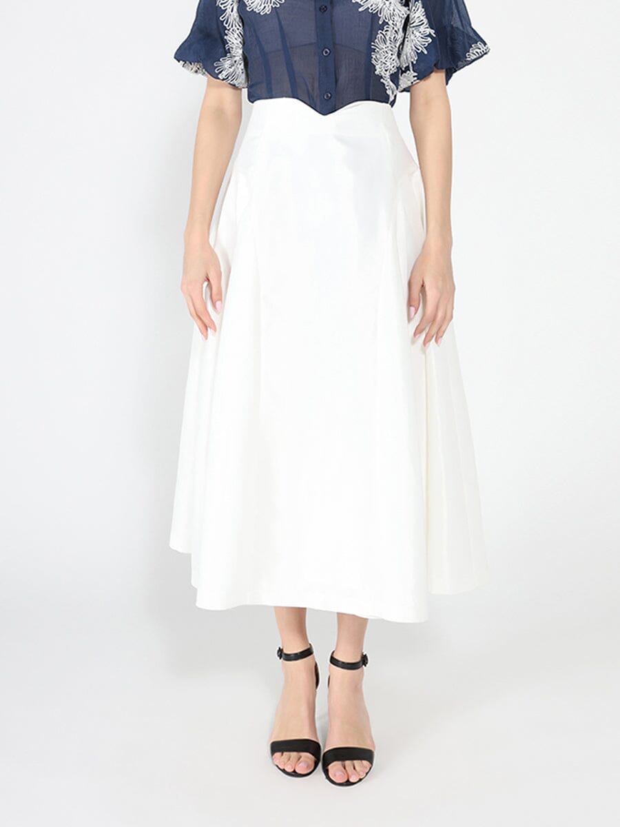 Gracia Fashion Women's Wide Width Skirt with Back Zipper