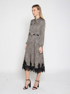 Gracia Fashion Women's Women's Leopard Silk Casual Dress