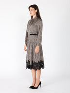 Gracia Fashion Women's Women's Leopard Silk Casual Dress