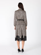 Gracia Fashion Women's Women's Leopard Silk Casual Dress