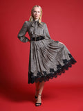 Gracia Fashion Women's Women's Leopard Silk Casual Dress